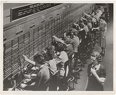 Photograph of Women Working at a Bell System Telephone Switchboard, c. 1945 http://research.archives.gov/description/1633445