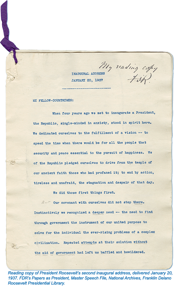 FDR's Second Inaugural Address