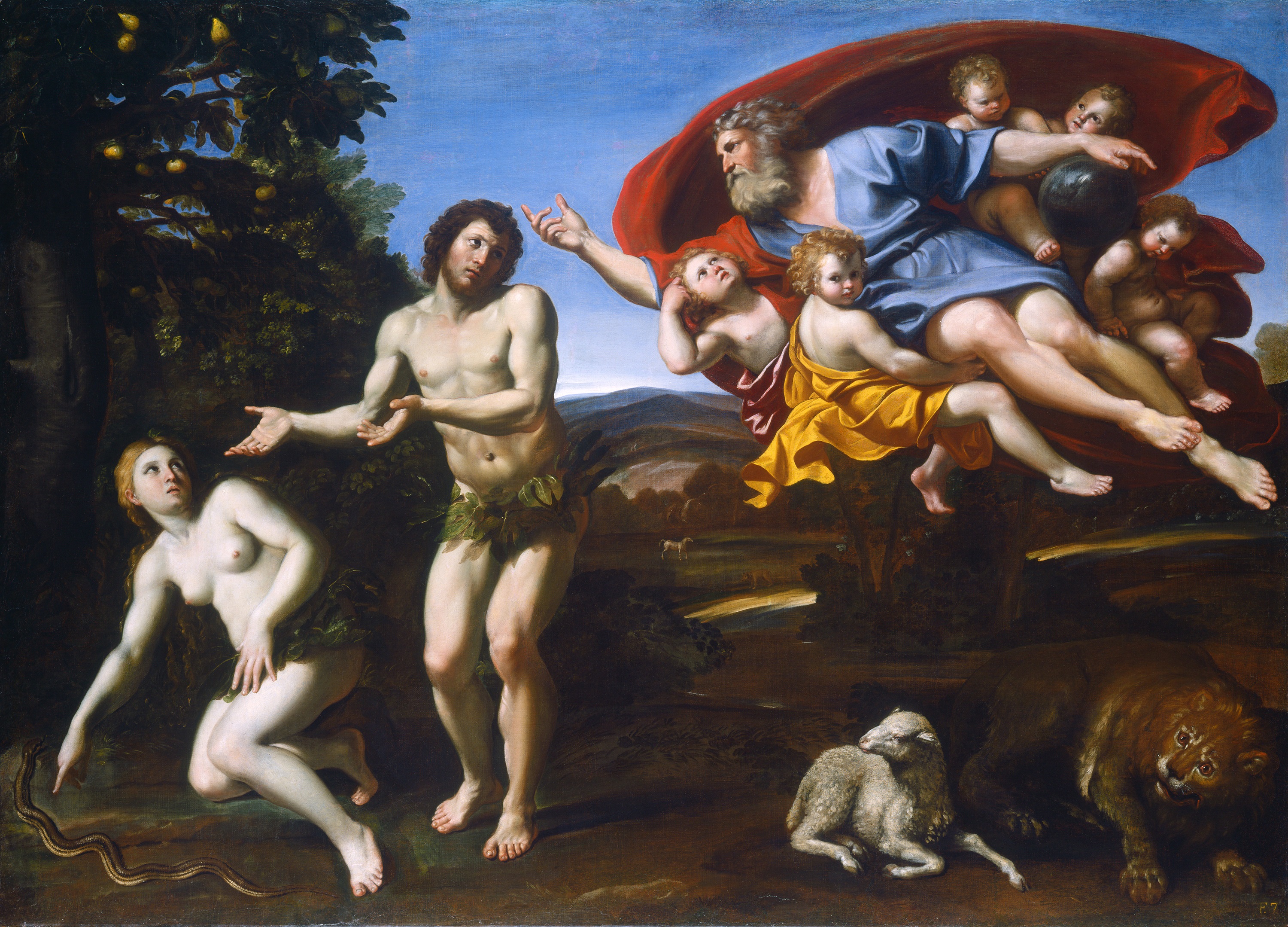 The Rebuke of Adam and Eve (1629) by Domenichino. Oil on canvas. National Gallery of Art, Patron’s Permanent Fund.