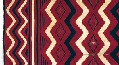 Detail from a Navajo serape. David Heald photo, courtesy the National Museum of the American Indian.