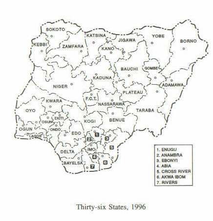 Nigerian Regions in 1996